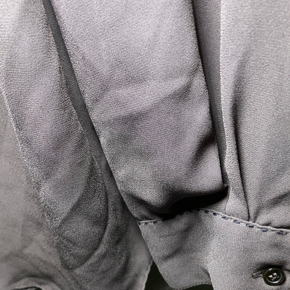 Lane Bryant Womens Blouse 18/20 Green Long Sleeve Button Front Top - Picture 3 of 6